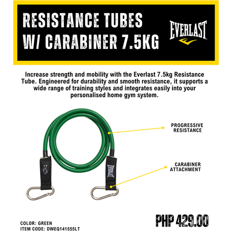 Everlast Resistance Tube w/ Carabiners 7.5 KG