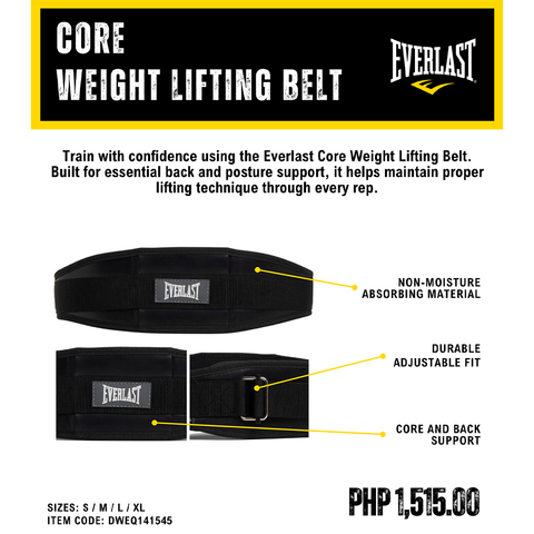 Everlast Core Weight Lifting Belt